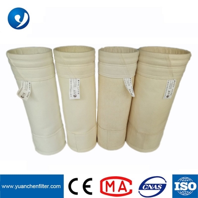 Bolsa de filtro de la industria del cemento Bolsa de manga de filtro de polvo Nomex para sistema colector de polvo