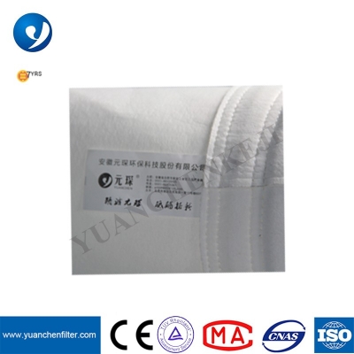 Bolsa de filtro de poliéster industrial de baja temperatura de 550 g/m²
